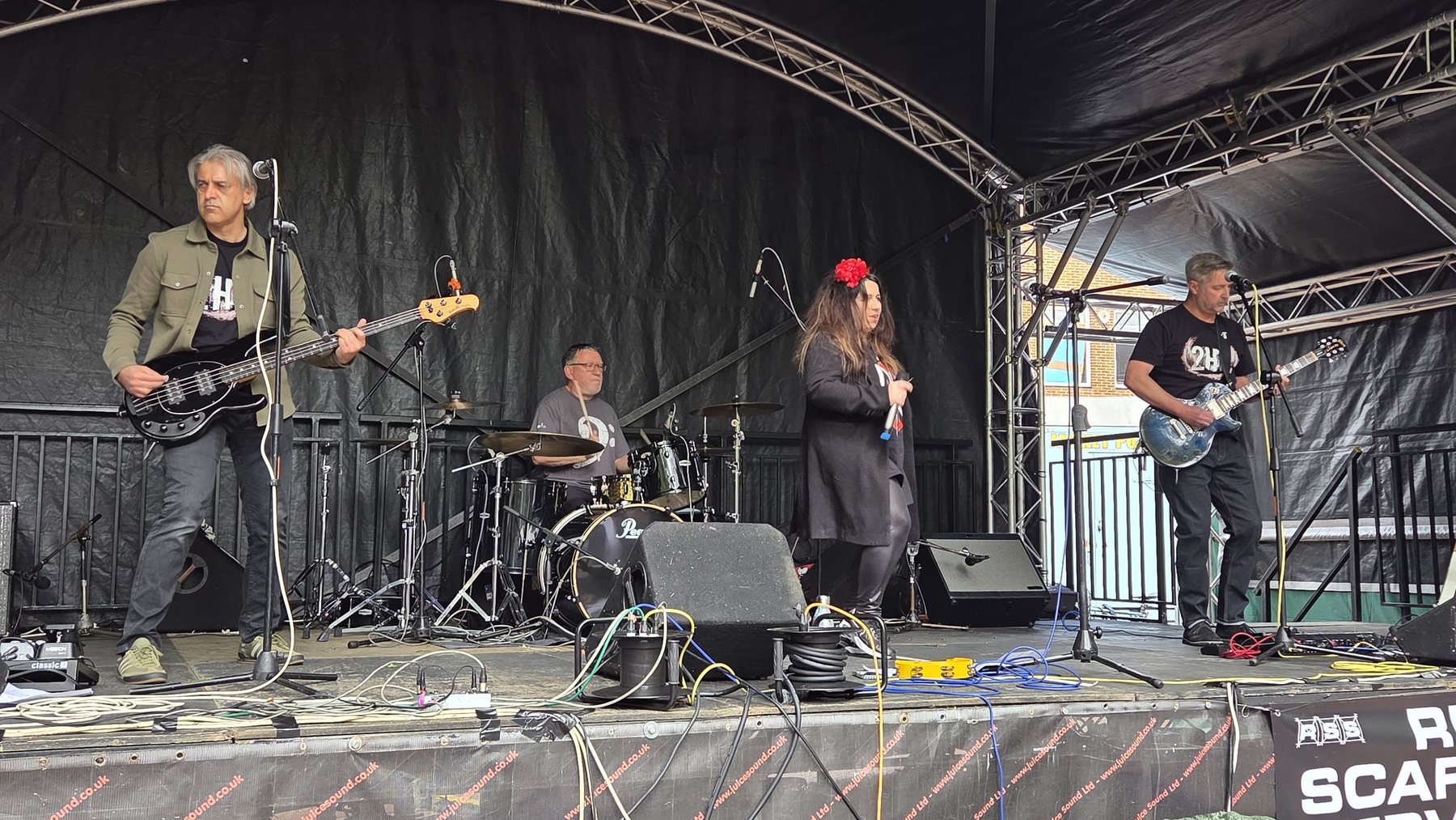 2HD performing on an outdoor stage